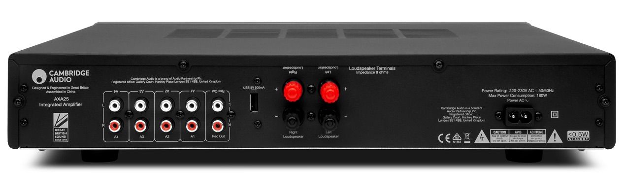 Cambridge Audio AXA25 Parte trasera del Cambridge Audio AXA25