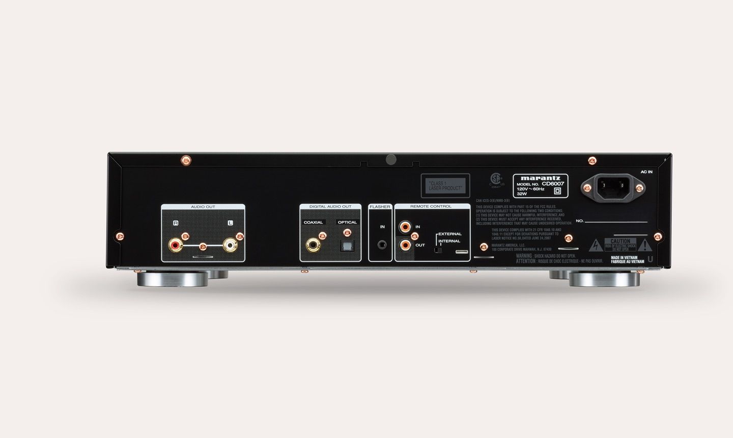 Marantz CD6007 Parte trasera del Marantz CD6007