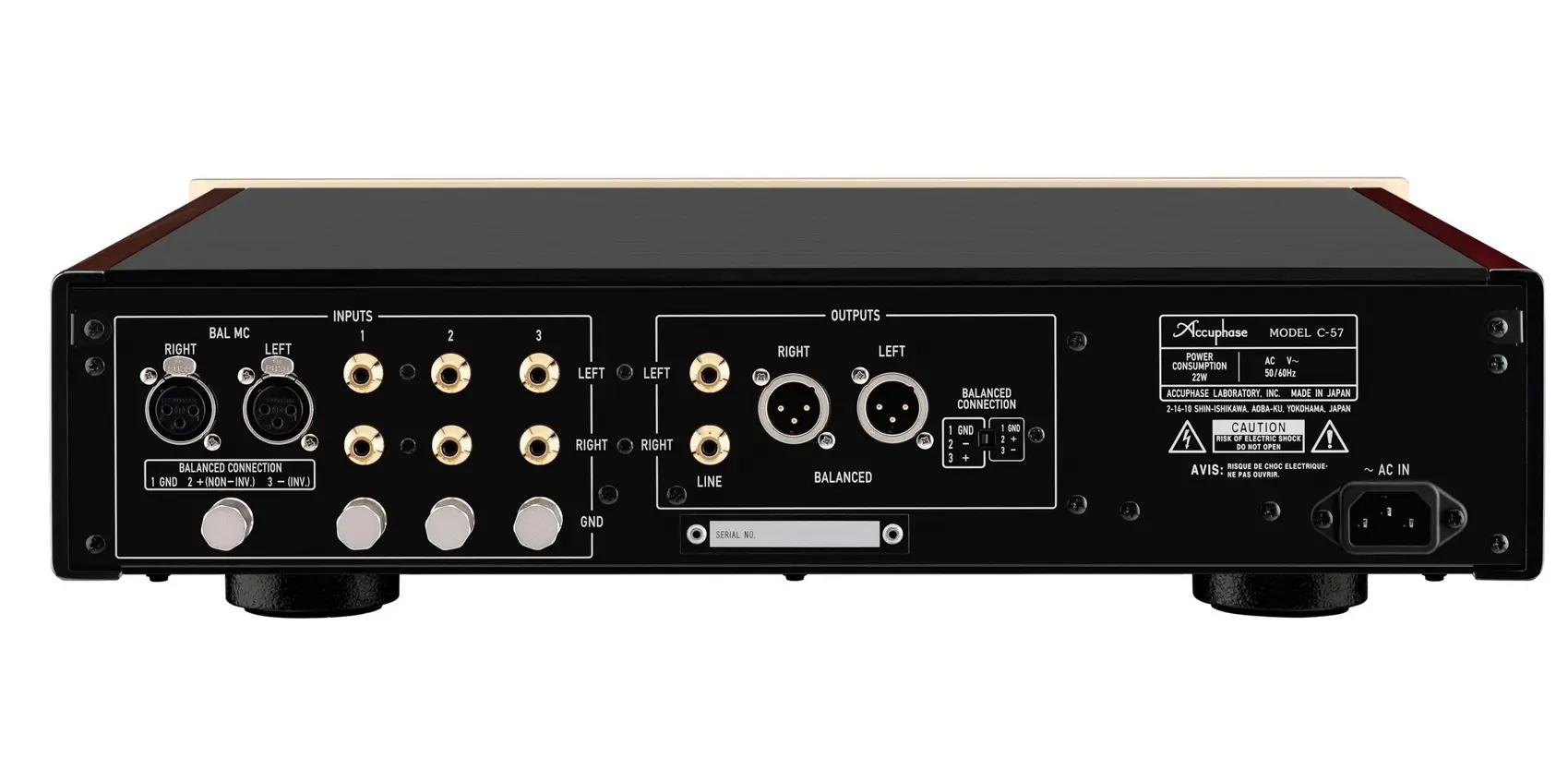 Accuphase C-57 Accuphase C-57 Parte trasera