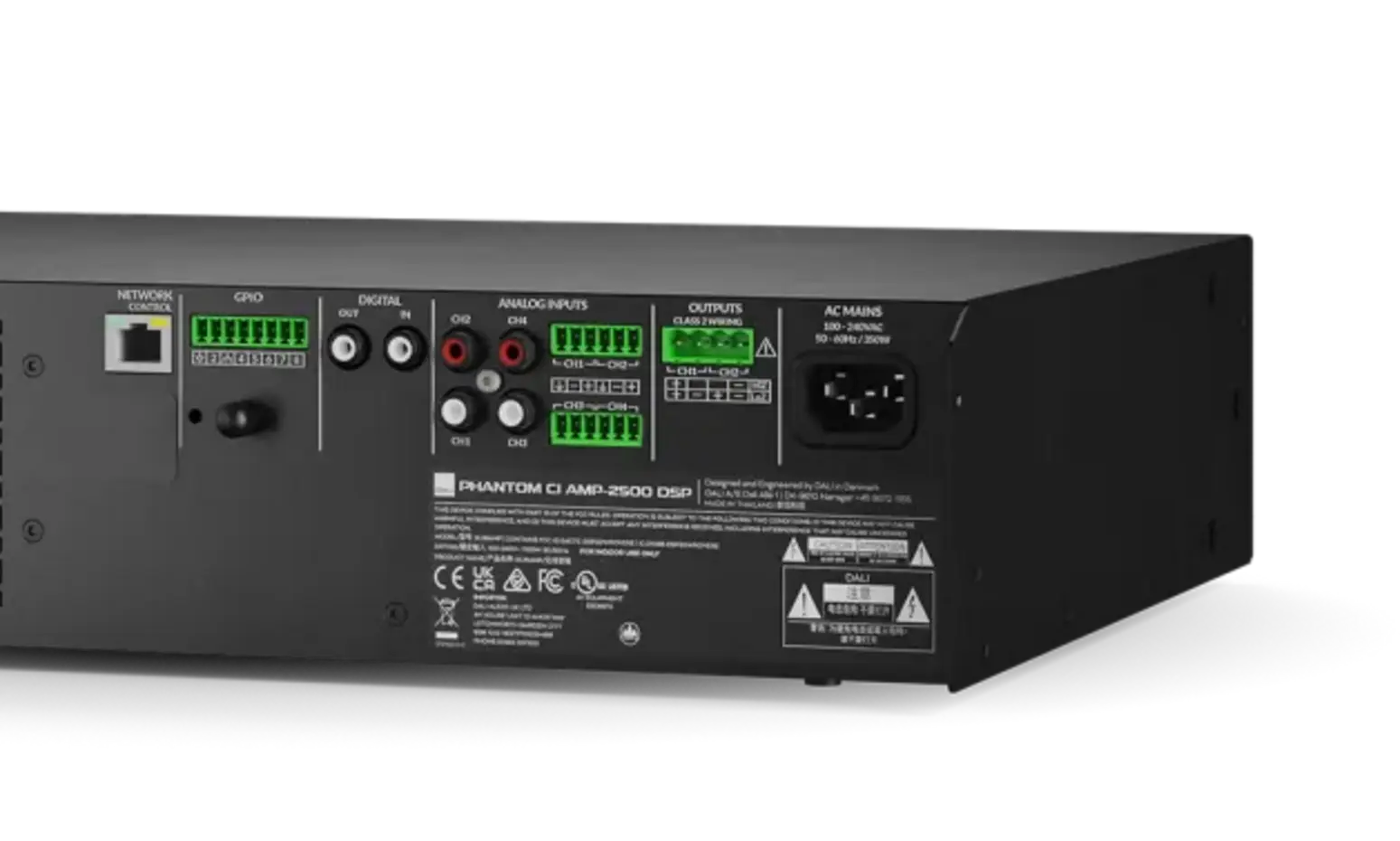 Dali Phantom CI AM-2500 DSP Dali Phantom CI AM-2500 DSP Salidas Lo‑Z y <strong>Hi‑Z</strong>