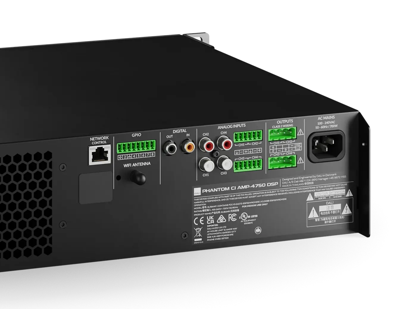 Dali Phantom CI AM-4750 DSP Dali Phantom CI AM-4750 DSP Modos Lo‑Z/Hi‑Z y <strong>BTL</strong>