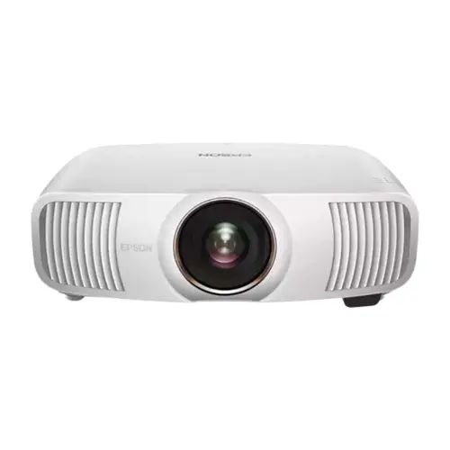 Epson EH-QB1000 Proyector Epson EH-QB1000 blanco frontal, vista frontal con lente y detalles del diseño.