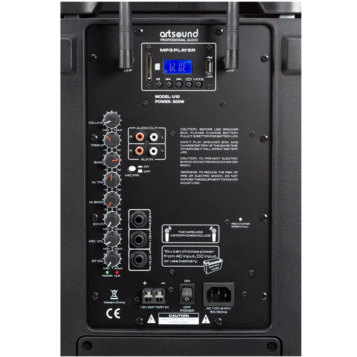 Artsound U10 Parte trasera