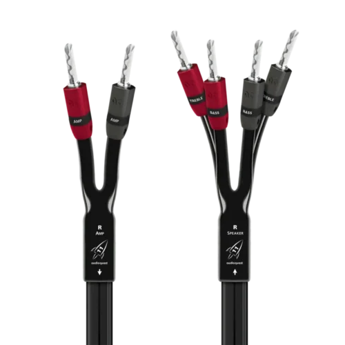 carátula Audioquest Rocket 11 Single BiWire con bananas plata -