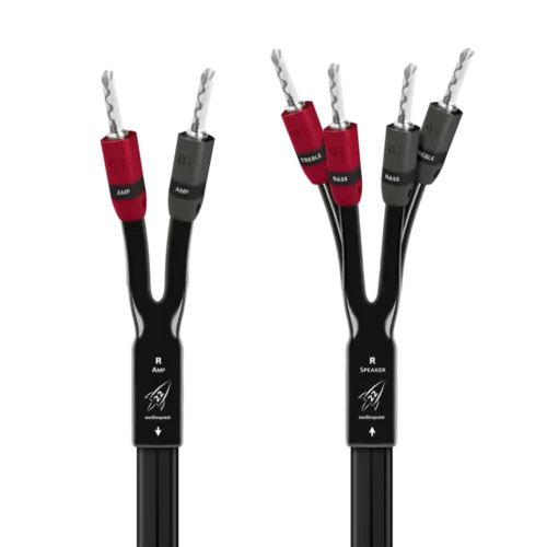 carátula Audioquest Rocket 22 Single BiWire con bananas plata -