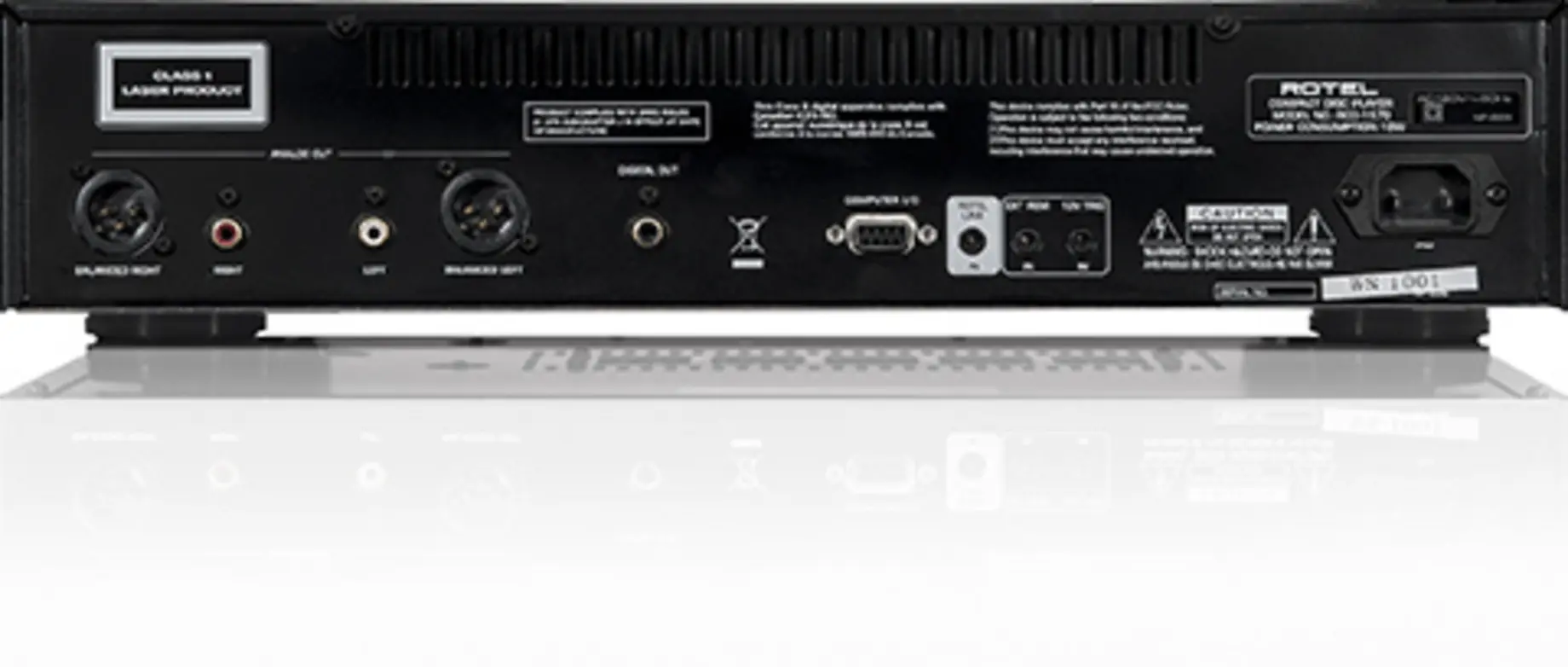 Rotel RCD-1570 Parte trasera