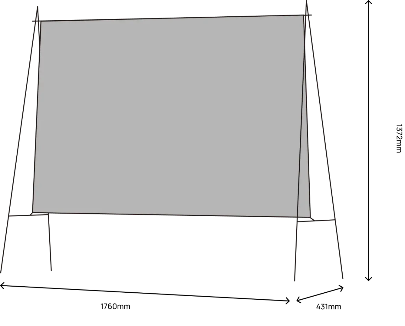 Xgimi Pantalla 70" Outdoor Parte trasera