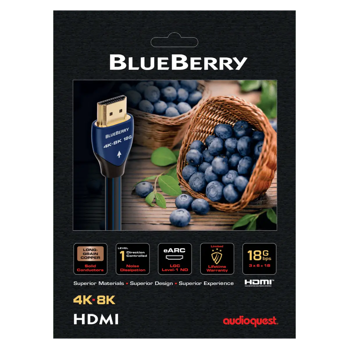 Audioquest Blueberry 18 Audioquest Blueberry 18 <strong>Formatos</strong> HDR dinámicos: HDR10+ y Dolby Vision