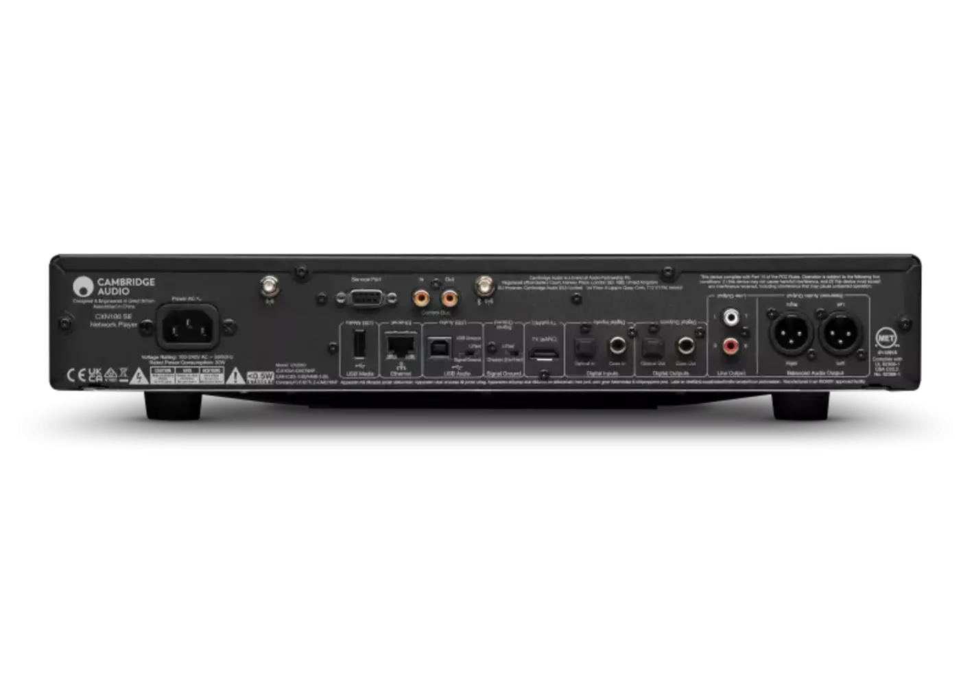 Cambridge Audio CXN100 SE Parte trasera