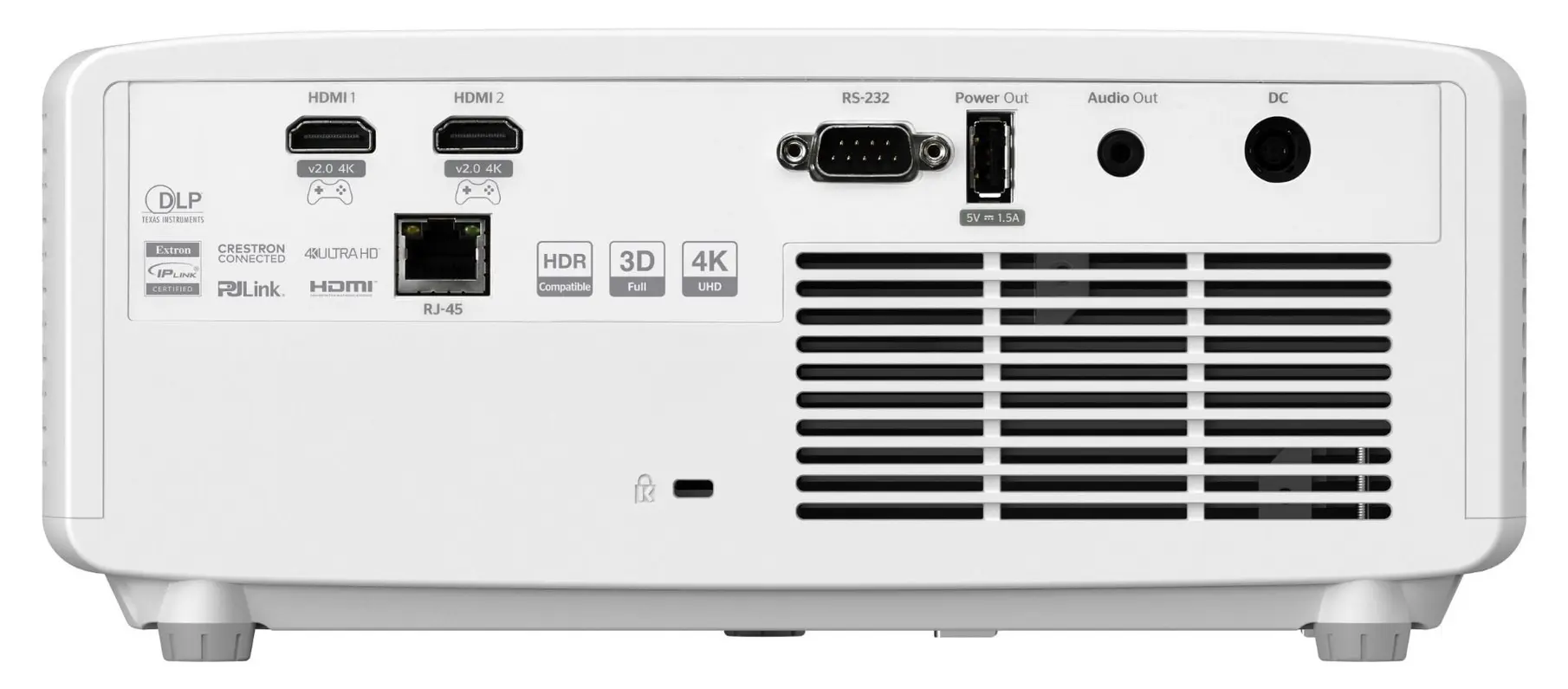 Optoma UHZ35ST Parte trasera