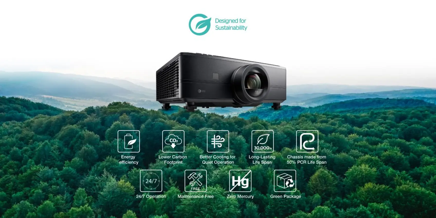 Optoma UHZ78LV <strong>Sistema</strong> de triple láser RGB DuraCore