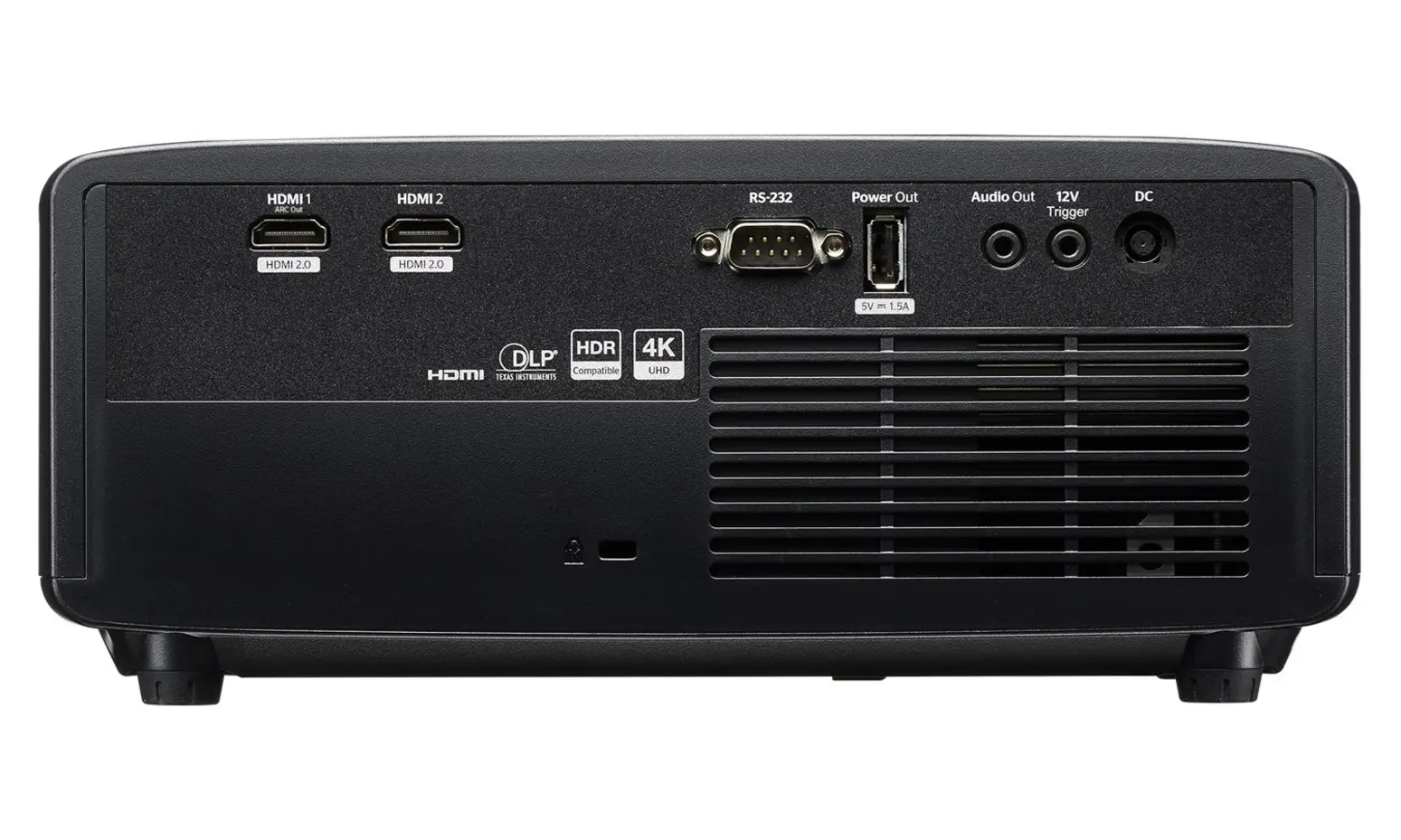 Optoma UZ38x Parte trasera