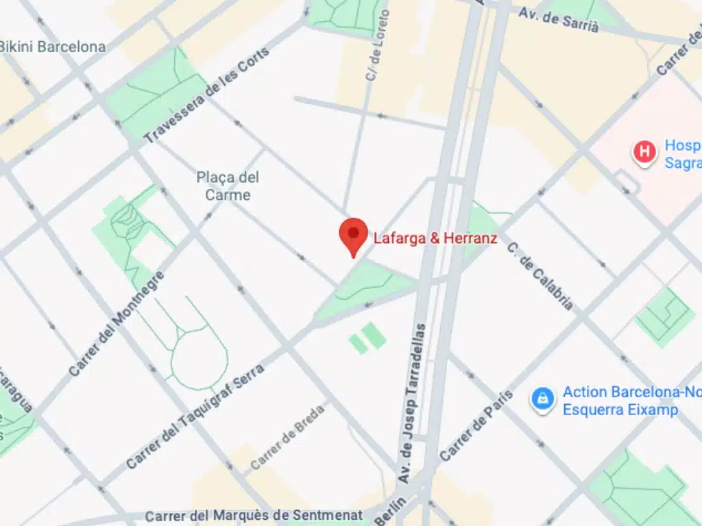 Mapa de ubicación de Lafarga & Herranz, C/ Gelabert 16-20, Barcelona