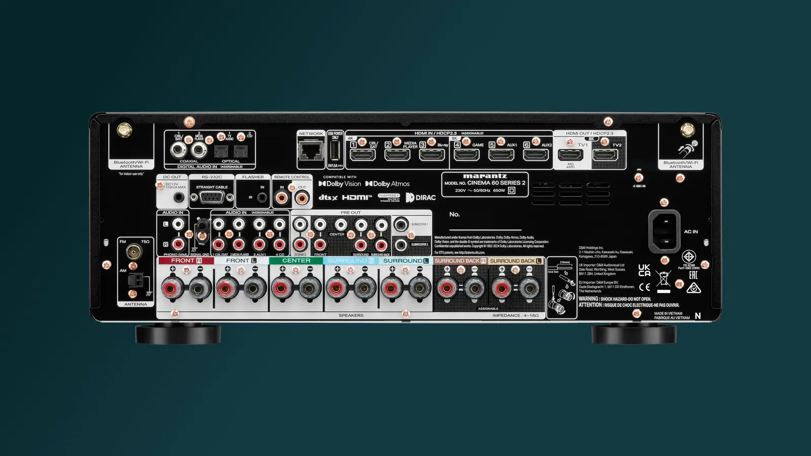 Marantz Cinema 60 DAB Series 2 Parte trasera